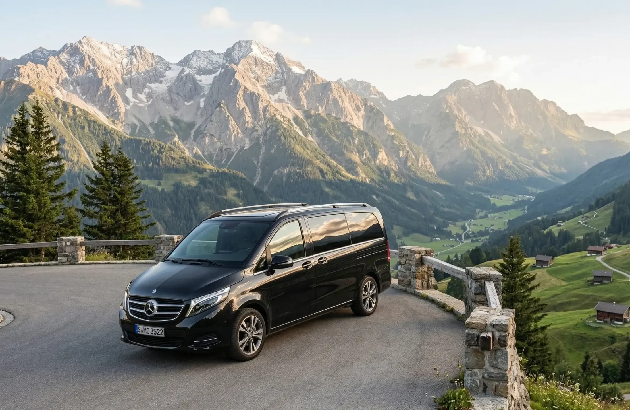 Entspannter Geschäftsreisender im Fond bei Langstreckenfahrt ab Wien