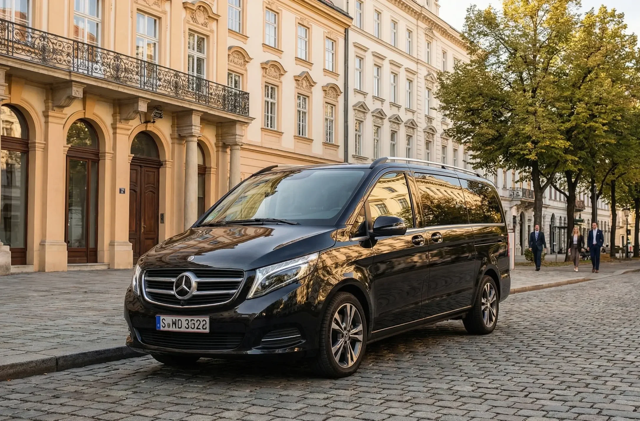 Shuttle Wien Flughafen bringt Reisegruppe gemeinsam zum Terminal